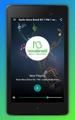 Nova Brasil FM 89.7 SP Radio android App screenshot 0