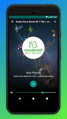 Nova Brasil FM 89.7 SP Radio android App screenshot 1